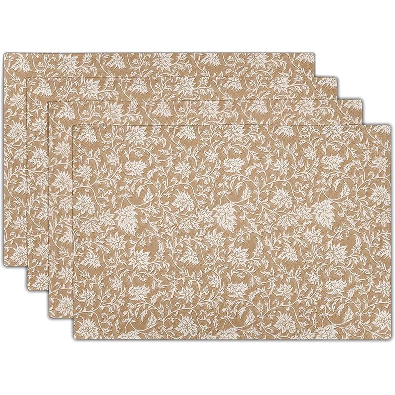 Vintage Floral Placemats Rustic Farmhouse Table Decor Non-Slip Heat Resistant Tableware Mat Spring Summer Home Decor Dinner Mat
