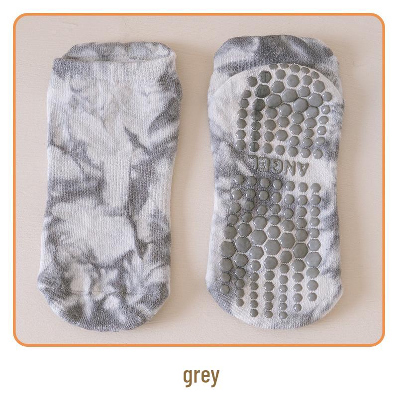 

Женские нескользящие носки для йоги и пилатеса с принтом тай-дай - махровые короткие носки для всех сезонов Women s One Size серый