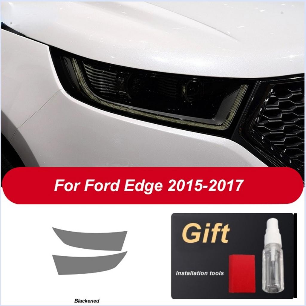 High-Definition For Ford Edge 2015-2019 Car Headlight Protective Film Restoration Transparent Black TPU Sticker Auto Accessories