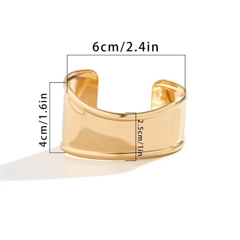 Fashionable Wide Opening Bracelet Irregular Bracelet Irregular Shape Wristlet Unique Wide Cuff Bracelet for Women Girls