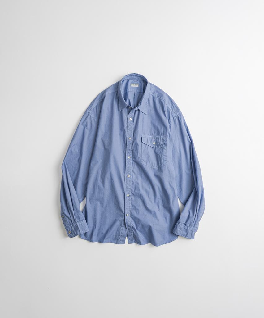 Bihebieo Dyed Poplin Classic Shirts Sax