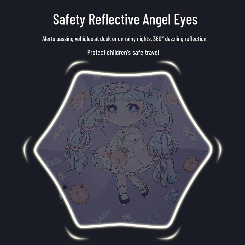 YUHANG Children's Safety 6-Rib Straight Handle Umbrella