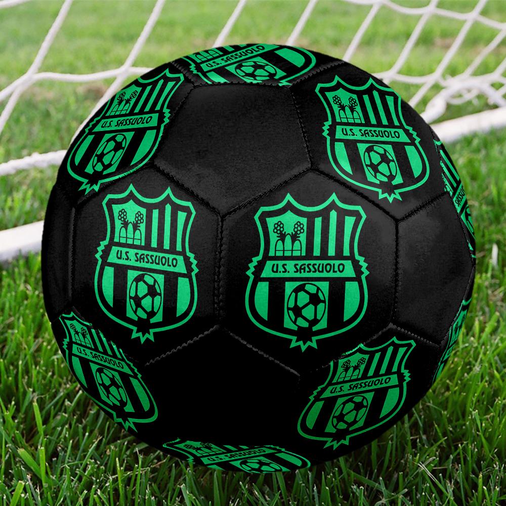 Sassuolo FC Soccer Ball, Colorful, Suitable for All Ages, Machine-stitched, PVC Material, Competition Grade, Durable and High Bounce