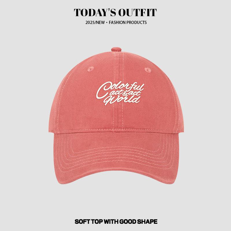 New Model of Larger and Deepened Big Head Circle Hat for Women's Baseball Cap Soft Top for Women's Summer Letters Versatile Alphabet Baseball Cap