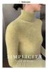 Women's Slim-Fit High-Neck Seamless Wool Base Layer Shirt, Autumn/Winter, Ruched Neck, Knitted Sweater.