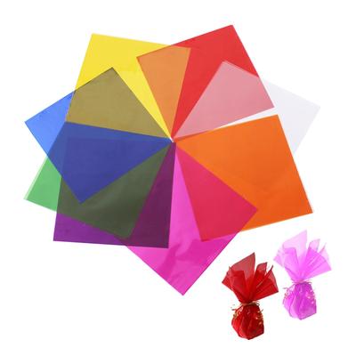 Coolooda Cellophane of Colored Cellophane Cellophane Paper Wrapping Decoration Colored Transparent Sheets DIY Packing Crafts Crafts Display Treats