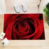Flower Rose Door Mat Beautiful Red Plant   Living Room Non-slip Carpet Bedroom   Indoor 3D Printing