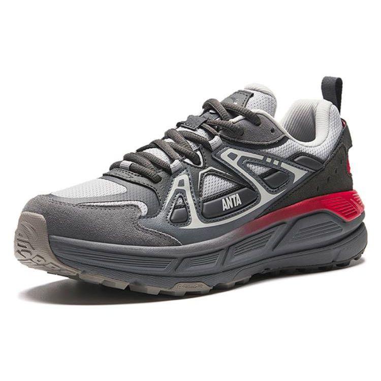 Anta Engine Comfortable Versatile Shock Absorbing Non-Slip Wear-Resistant Low-Top Casual Shoes Men Sneaker Silver Gray 112348863-2