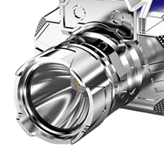 1 Set Fishing Miner Lamp High Brightness Rechargeable Smart Battery Display Illumination Head-mounted Small Flashlight for Outdoor