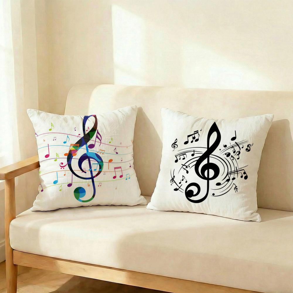 Print Sheet Music Printing Cushion Cover Decorative Cushions Covers Cover Sofa 50X50 Pillow 4 Piece 45X45 40X40 Pillowcase