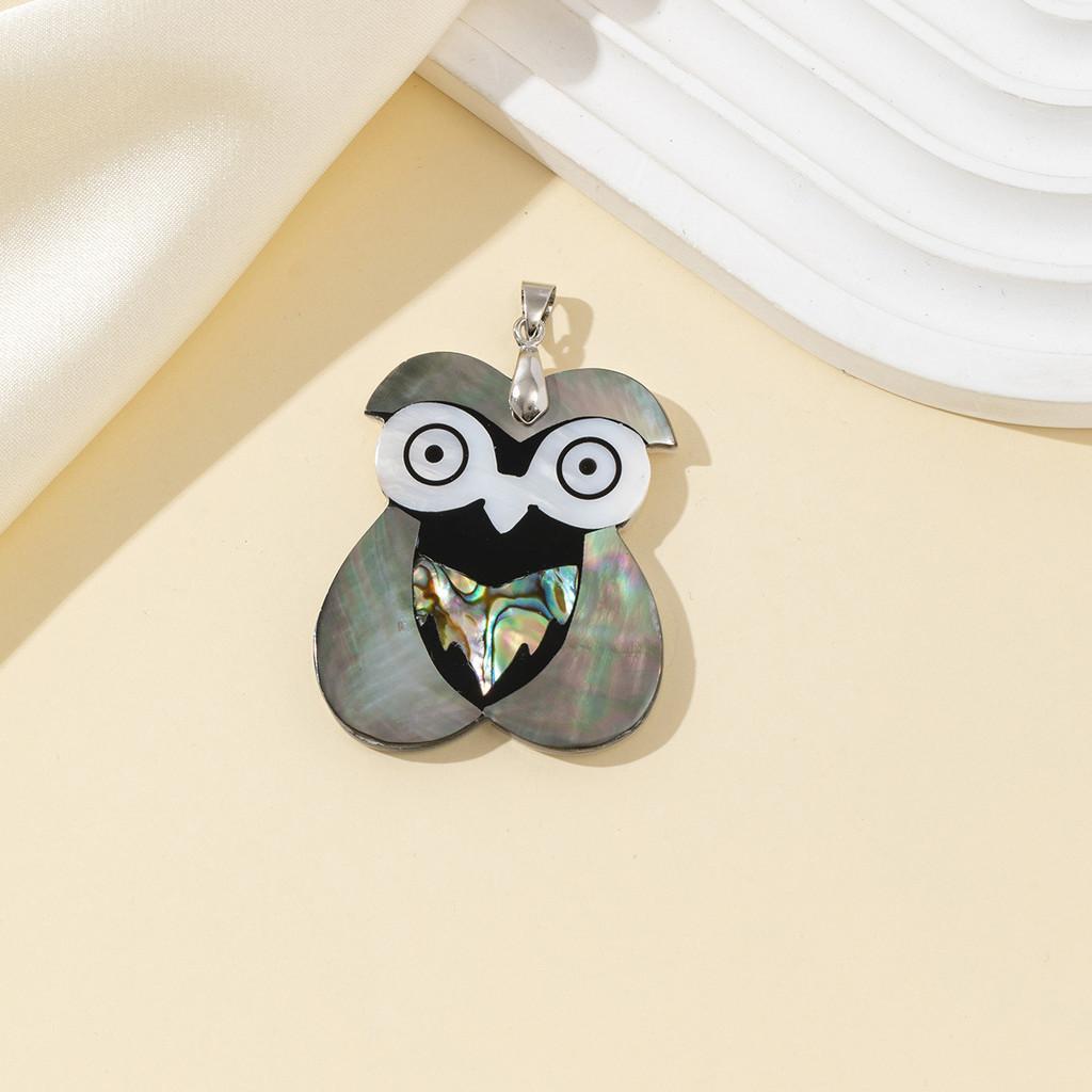 Handmade Shell Owl Pendant Necklace With Unique Design For Style Accessories