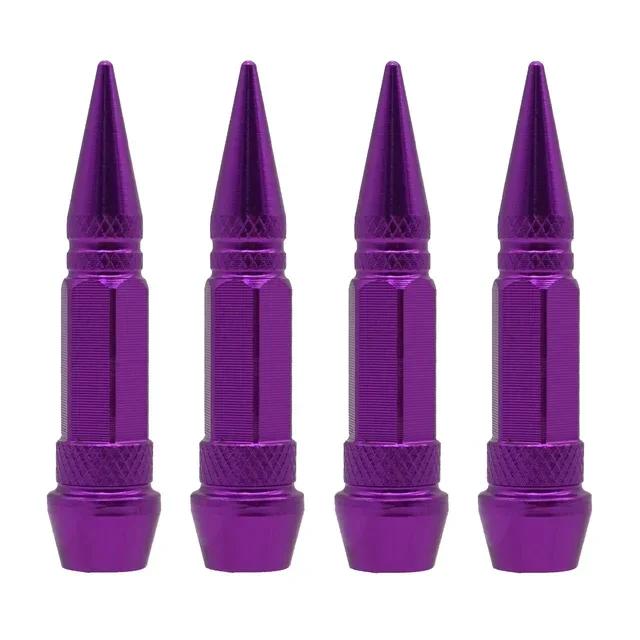 4Pcs Bullet Valve Caps Car Motorcycle Wheel Tire Valve Caps Dustproof Cover 45/60mm Spiked Valve Caps Auto Exterior Amagi