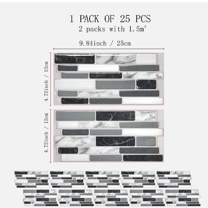 Naklejka kuchenna olejoodporna 3D Kryształowy splicing Kryształowa tapeta Naklejka do renowacji salonu sypialni Samoprzylepna naklejka kafelkowa