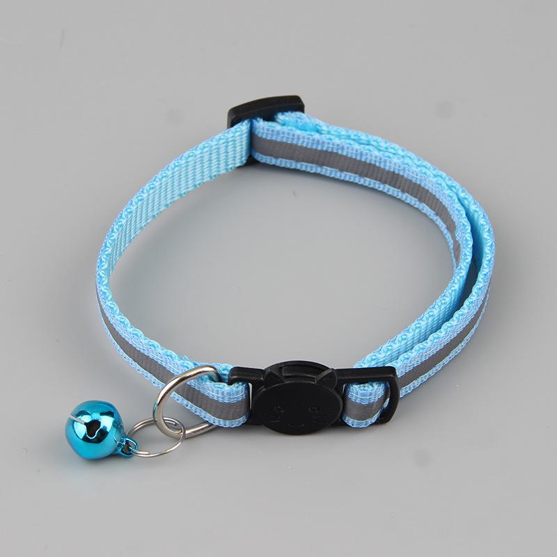 9 Colors Reflective Cats Bells Collars Adjustable Dog Leash Pet Collar for Cats and Small Dogs Pet Supplies