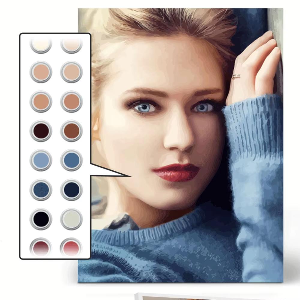 Photo Custom Oil Painting By Numbers Pictures Drawing Canvas Coloring Family Portrait Home Decoration DIY Gift