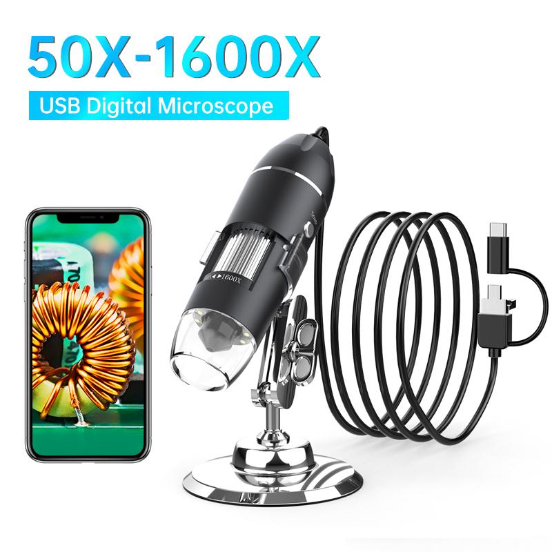 

Цифровой микроскоп 50-1600X 3in1 0.3MP чёрный