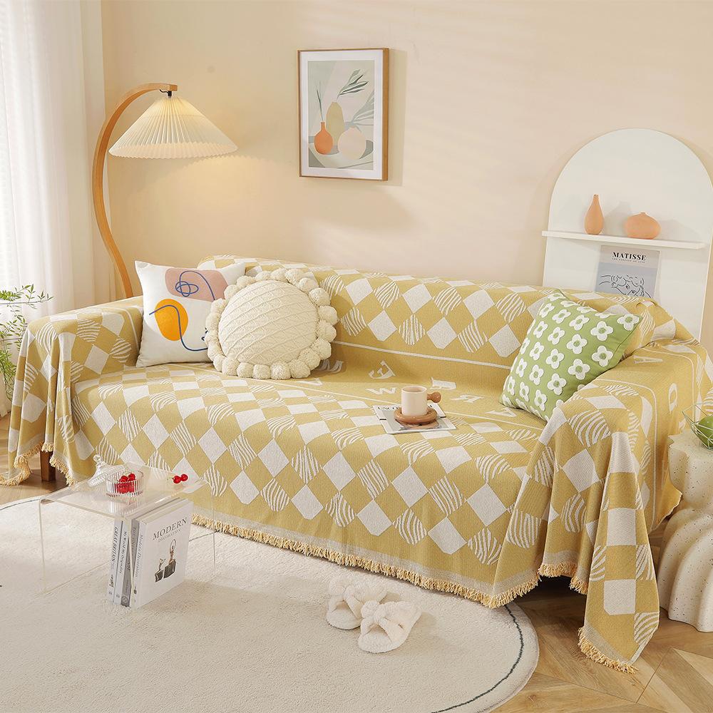 Hair Towel Four Seasons Universal Simple Modern Ins Style Cover Cloth Sofa Cover Anti-Scratching All-Inclusive Sofa Cover Cover Towel