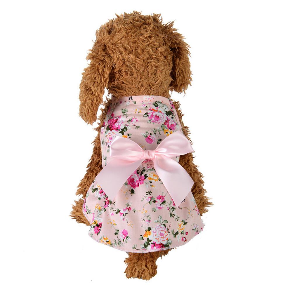 

Юбка для питомца с бантом и цветочным принтом Юбка для питомца с бантом для щенка и котенка Тонкая юбка Ленточный бант Хлопковая одежда для собак Платье принцессы Аксессуары для питомцев L