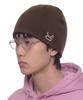 Eondeokeonteulol All-Season Cotton Slim Fit Thin Knit Logo Embroidery Beanie Solid Unisex Beanie Hat Beanie / Uc / No Cuff / Brown