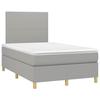 Maison Exclusive - Sommier à lattes de lit et matelas gris clair 120x190 cm tissu