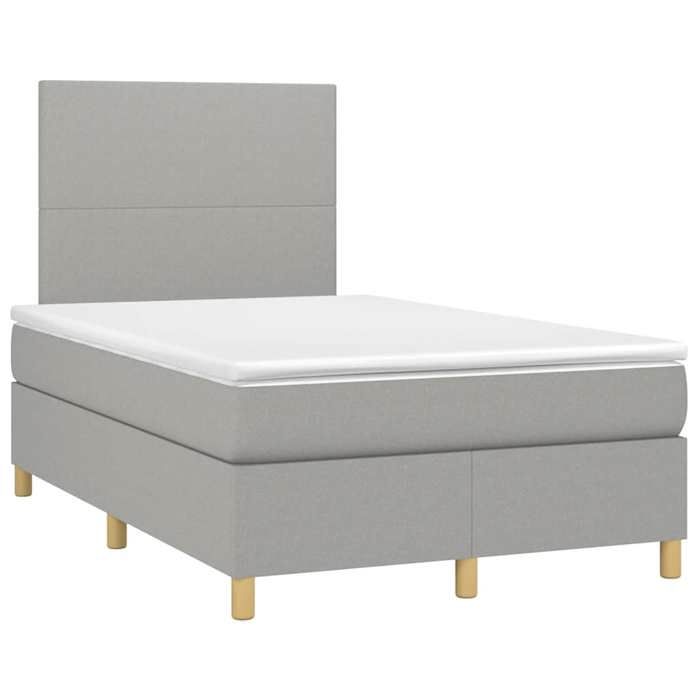 Maison Exclusive - Sommier à lattes de lit et matelas gris clair 120x190 cm tissu