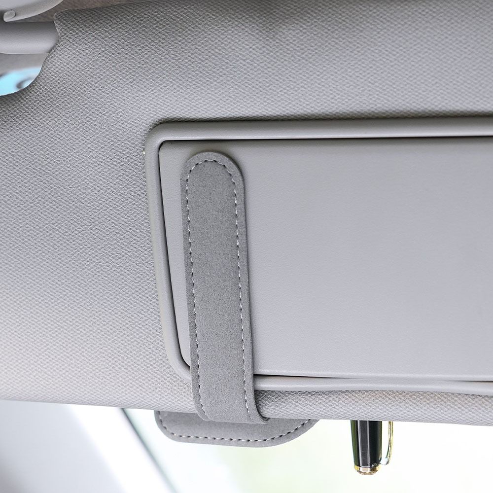 Creative Magnetic Car Eyeglass Clips PU Leather Sunglasses Storage Case  Vehicle Accessory