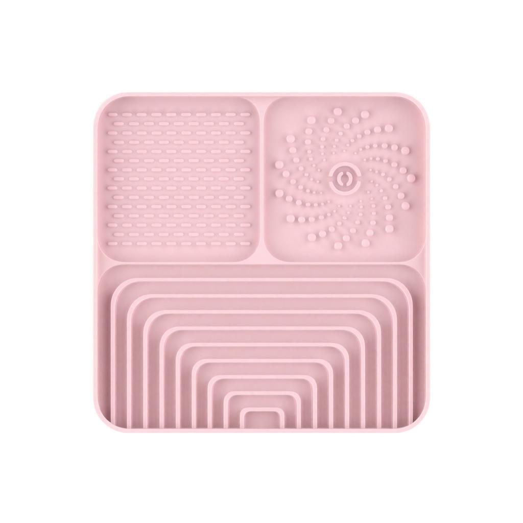 Silicone Pet Slow Feeder Lick with Strong Suction Cups - -Tip Square Dog Bowl