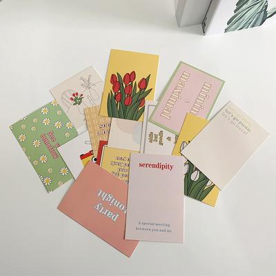 Wall Decoration Card Tulip Flower Geometric Color Block Dormitory Korean Style Photo Props