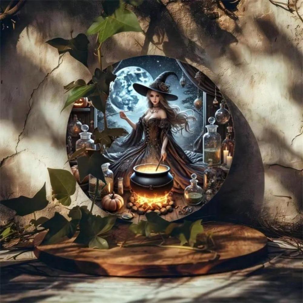 Vintage Witch Potion Iron Wall Decor Metal Sign Halloween Home Bar Gift
