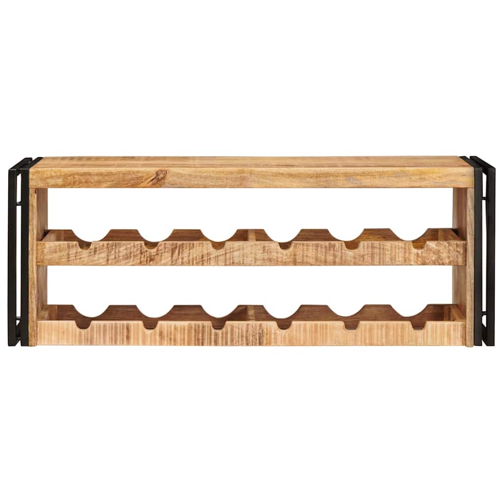 Wine Rack Brown 120 X 45 X 33 Cm Solid Thick Mango Wood