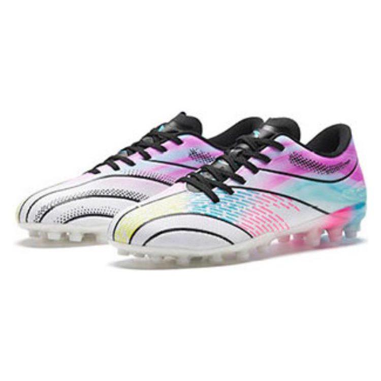 Anta MG Multi Ground Soft Ground, Artificial Ground, Natural Ground Abrasion Resistant Soccer Shoes Men's White Purple 912332222-2