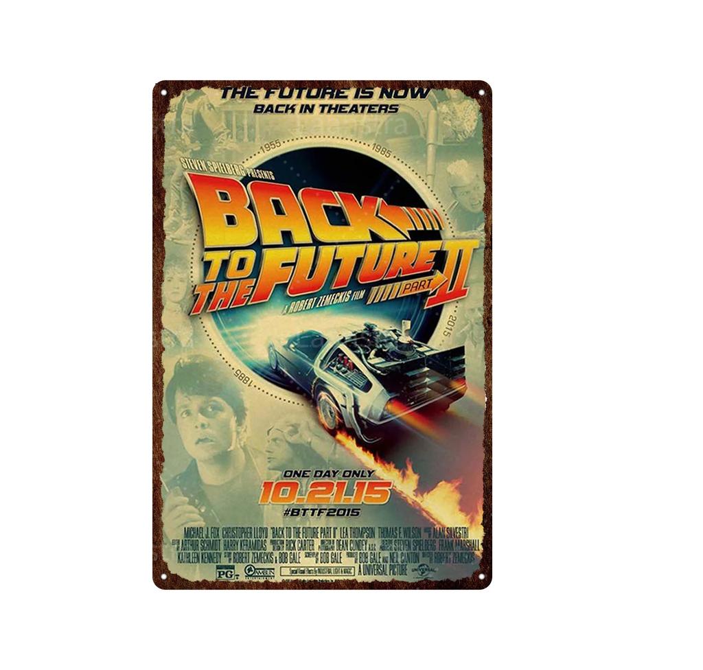 Retro Poster Movie Back To The Future Tin Sign Painting Metal Plaque Vintage Bar Family Wall Decor Unique Decoration Painting