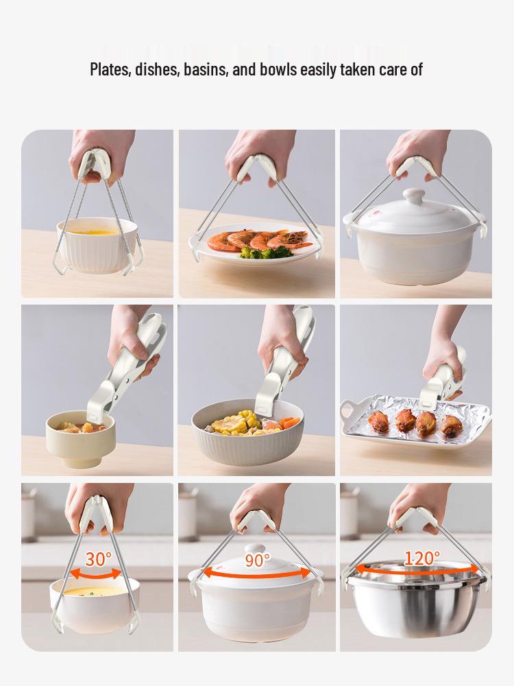 Silicone Non-Slip Bowl Lifter and Plate Clip for Microwave and Steamer Safety