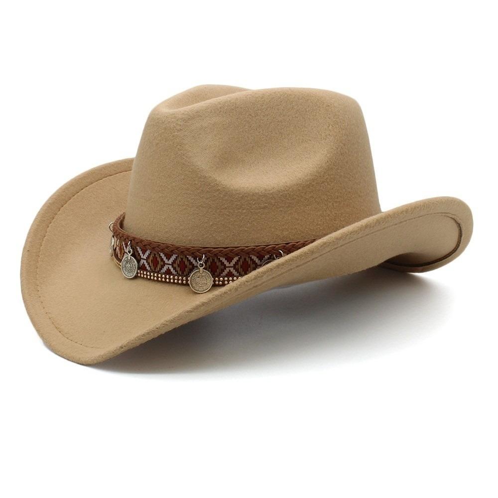 Daily Wear Gentleman Hat Wool-Poly Jazz Cap New Cowboy Hat Unisex
