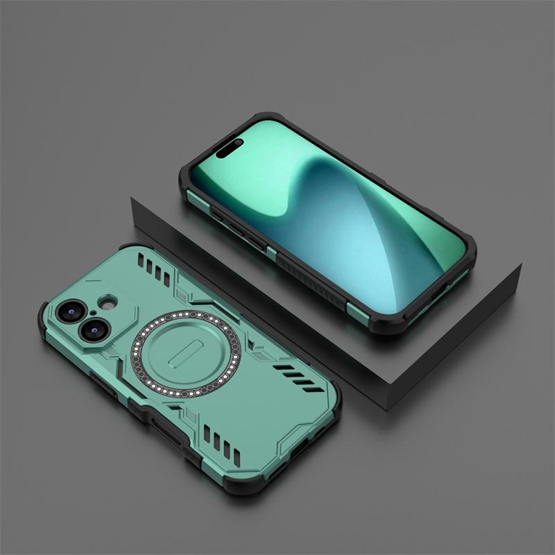 Shockproof Armor Case For iPhone 17 Magnetic Adsorption Wireless Charge Cover iPhone 17 Air 17 Pro Max Case For iPhone 17 Case