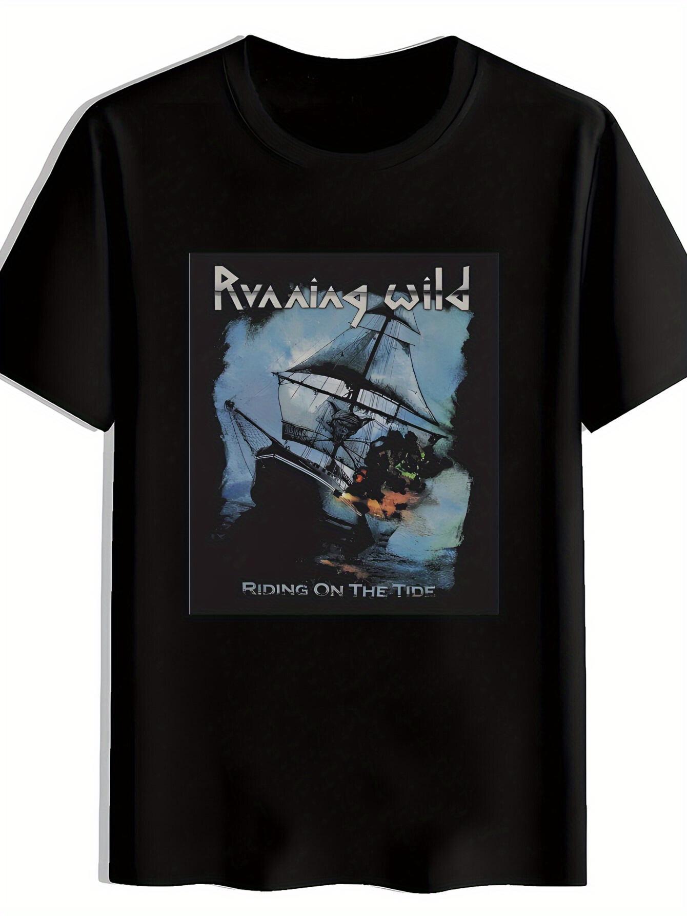 

Rock Band Graphic T-shirt | Retro Heavy Metal Concert Print | Casual Summer Polyester Tee | Round Neck XXXXL
