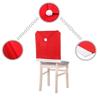 Housse de chaise - SPRINGOS® - Bonnet de Père Noël - 68x48 cm - Tissu non tissé - Rouge