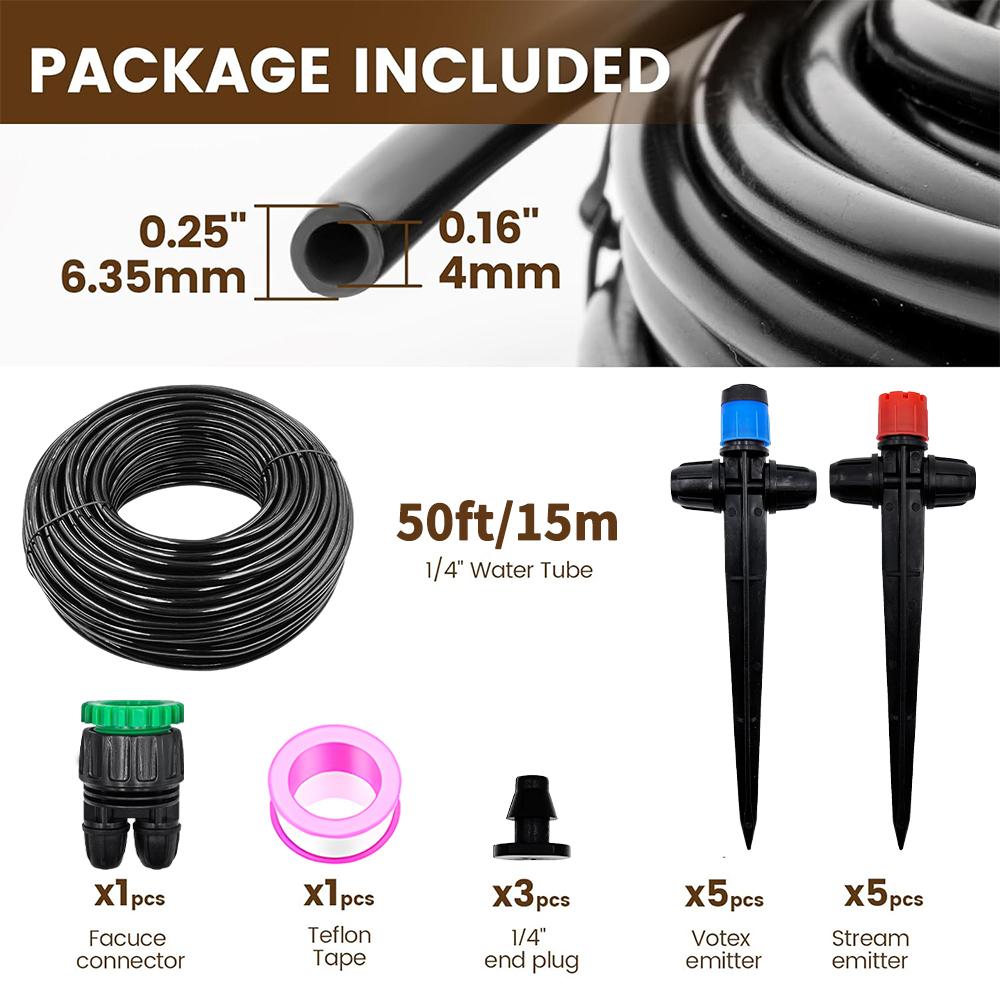 

Набор для капельного полива с шипами, Автоматическая система полива растений для теплицы и сада, Набор оборудования для DIY-полива