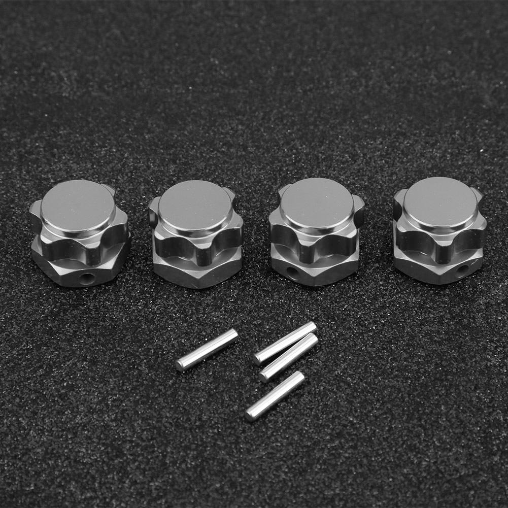 17mm Wheel Hex Hubs Adapter Nut Anti Dust Cover for HSP HOBAO TEAM C 1 8 RC Car(Titanium Color)