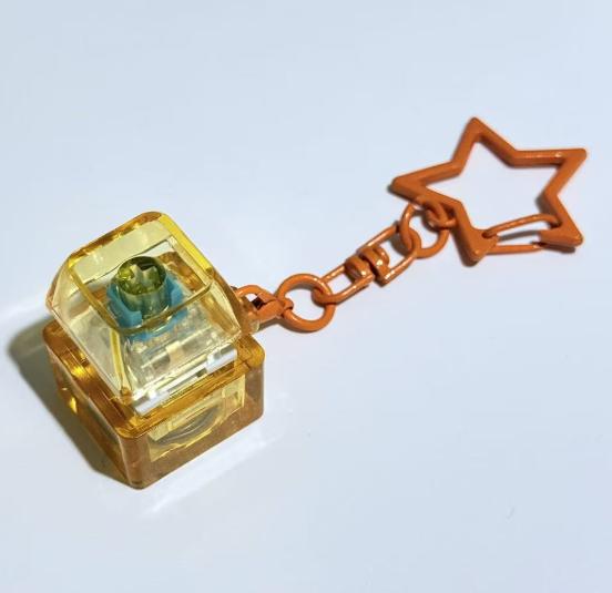 Portable Pentagram Pendant Mechanical Keyboard Button Keychain Fingertip Fidget Toy Anti-Anxiety Stress Relief Tool For Home Off