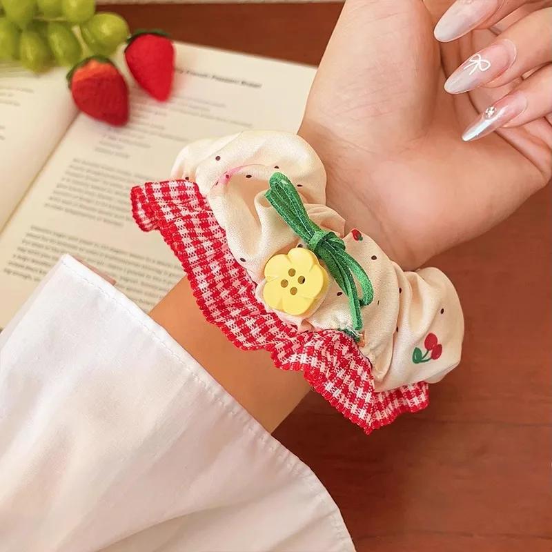 New Women Lace Scrunchies Elastic Hair Band Ponytail Holder Tie Hair Hoop Scrunchy Rubber Band Girl Hair Accessories Headwear