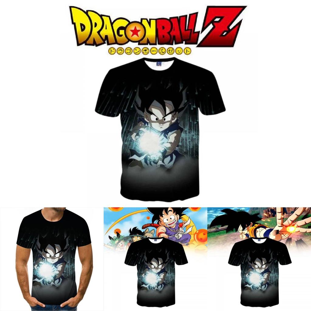 Trendy Anime Dragon Ball Series Men's T-shirt With Unique 3d Digital Print For Casual Wear