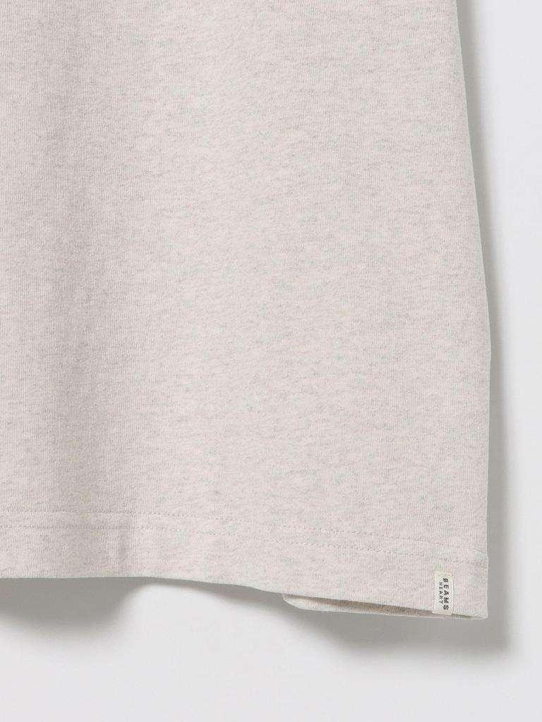 Beams Heart Printed Sasara Size 43080051213 Tee, B-HEART Logo, Embroidery, Women's, Charcoal, M,