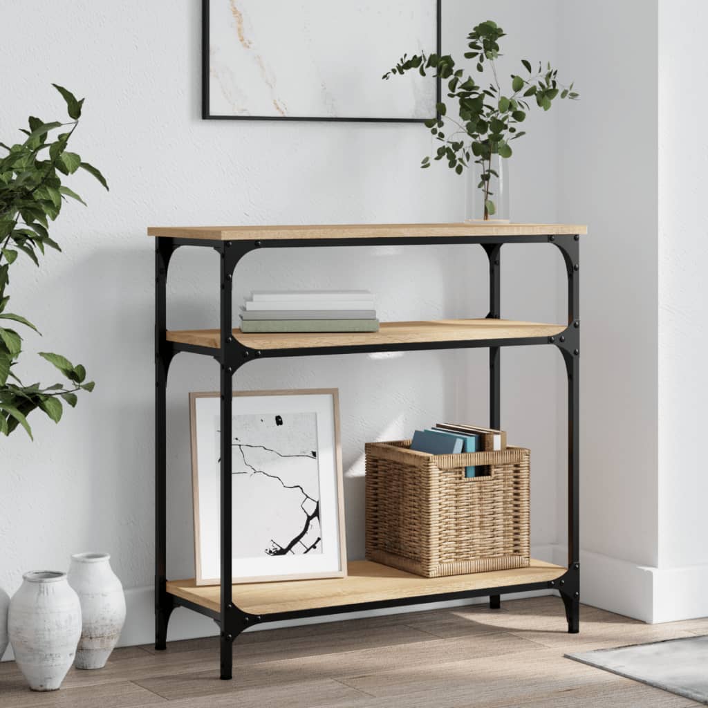 Console Table Sonoma Oak 75x29x75 Cm Particleboard