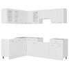 11 Piece Kitchen Set Lyon White Particleboard