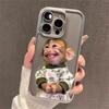 Full Screen Funny Monkey Electroplated Phone Case For iPhone 17 16 15 14 13 12 11 Pro Max Plus X XS 17Air Shockproof Clear Cover