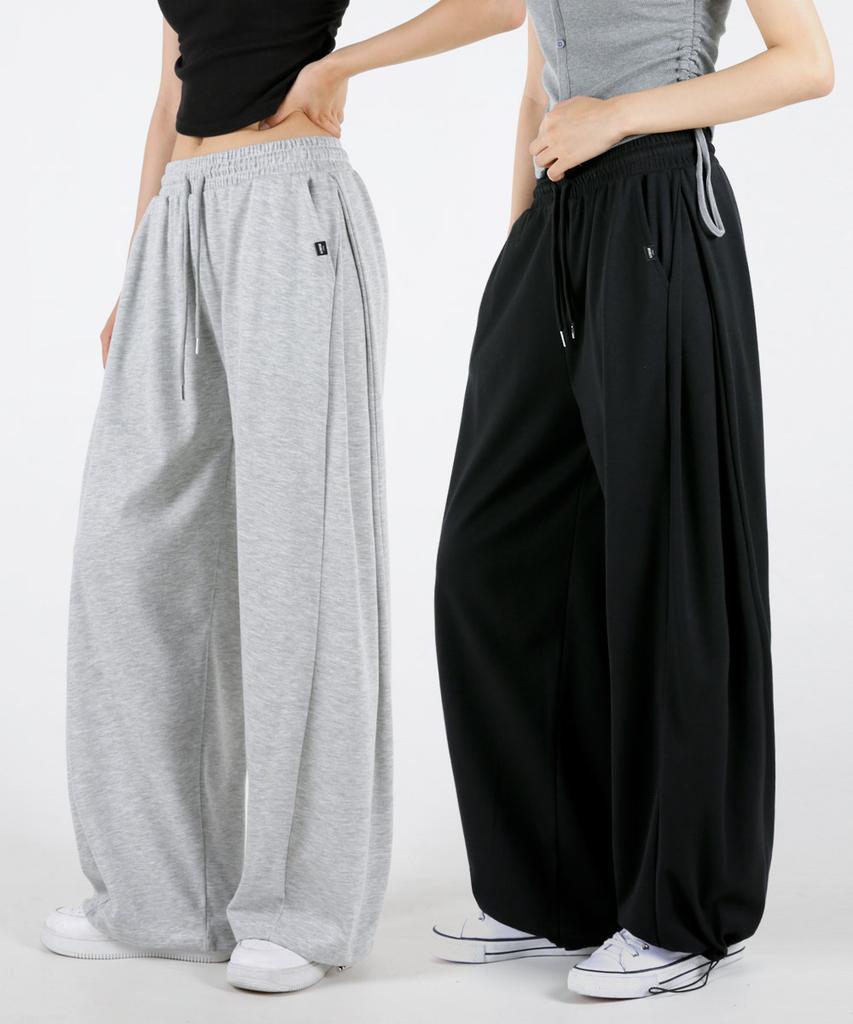 UMM Women'S Short Long Line-Emphasizing Pintuck Wide Pants 3 Colors