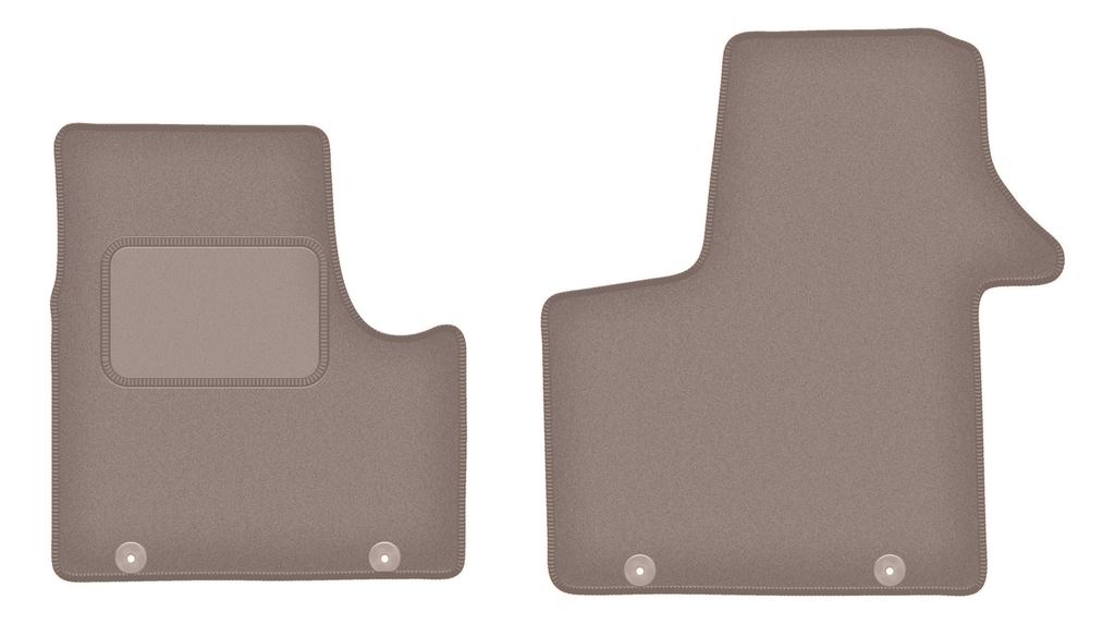 Beżowe dywaniki przednie dla: Samochód dostawczy Renault Trafic III (2014-)