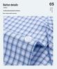 Men's 100% Cotton Plaid Long Sleeve Shirt - Casual Spring/Summer Style