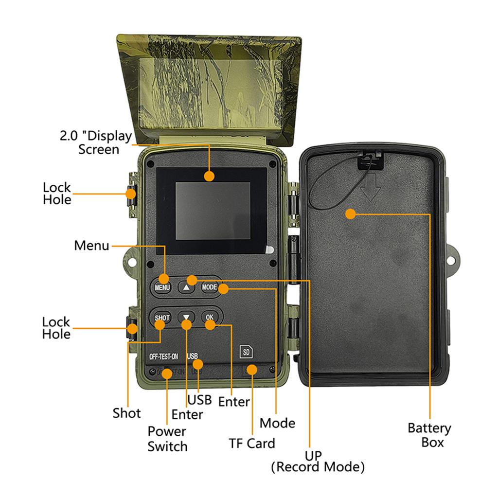 Solar Trail Camera 8K 60MP WiFi Wildlife Hunting Camera IP66 Waterproof Outdoor Night Vision Game Camera